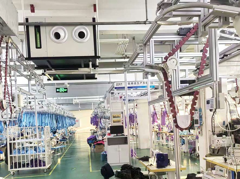工業(yè)廠房降溫設(shè)備，應(yīng)用蒸發(fā)冷省電空調(diào)-臥式射流空調(diào)