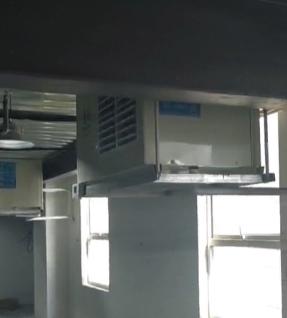 藥品倉儲倉庫整體控溫降溫應用星科工業蒸發冷省電空調臥式射流機